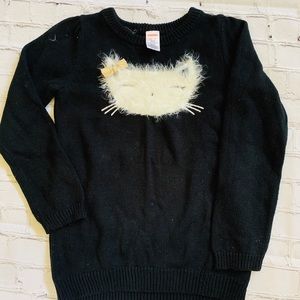 Kid girl kitty sweater dress